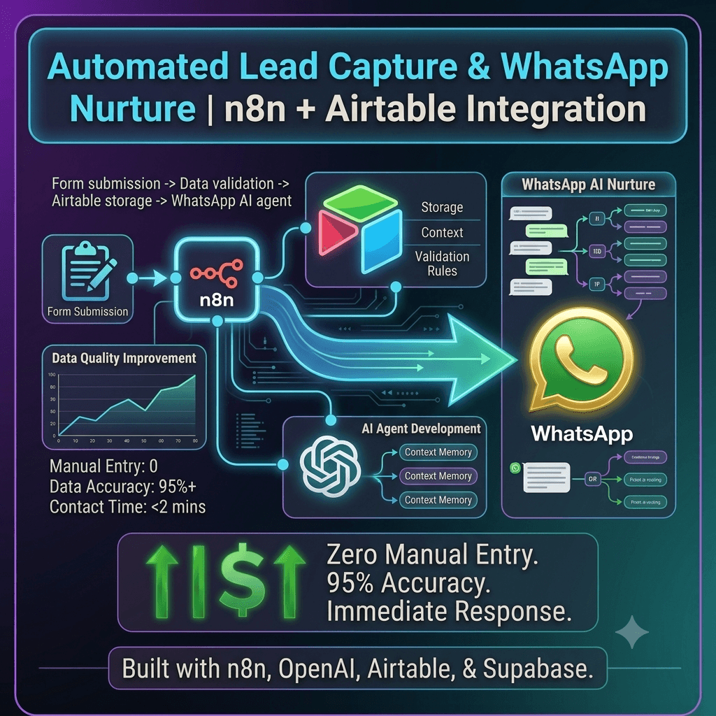 Automated Lead Capture & WhatsApp Nurture